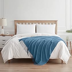 BOURINA Herringbone Two Tone Throw Blanket Faux