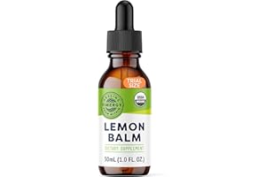 Vimergy Organic Lemon Balm Tincture Drops Herbal Supplements – 175 mg of 10:1 Lemon Balm Extract per Serving, can be Used in Tea - USDA Certified Organic, Non-GMO, Alcohol-Free – 30 mL (1 mL/Serving)
