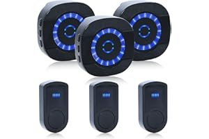 ChunHee Wireless Portable Caregiver Pager SOS Call Button for Elderly/Senior at Home Nurse Alert System with 800+Feet Operating Range 3 Plug in Receiver 3 Emergency Transmitter