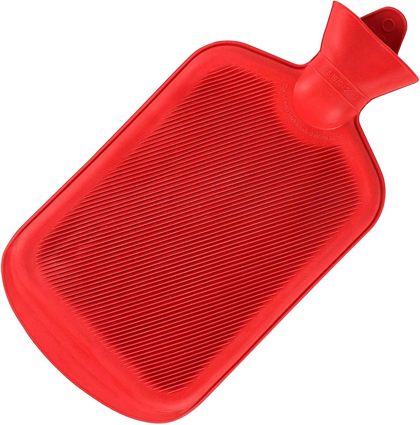 SteadMax Hot Water Bottle, Natural Rubber -BPA Free- Durable Hot Water Bag for Hot Compress and Heat Therapy, Red Color (1 Pack): Health & Personal Care