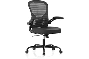SYNORLA Office Chair, Ergonomic Desk Chairs 330LBS Capacity High Back Mesh Computer Chair with Flip-up Armrests, Comfy Work Chair with Adjustable Lumbar Support, Rolling Chair