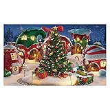 Funnytree 5x3FT Cartoon Christmas Village