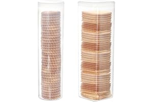 Youngever 2 Pack Plastic Cookie Containers, Cookie Jars, Cookie Cracker & Biscuit Storage Container, Food Storage Containers 
