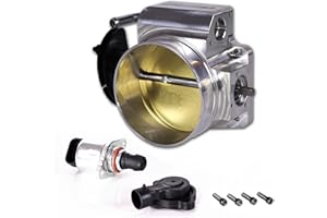 JGhyperX LS Cable 92mm Throttle Body with TPS Throttle Position Sensor IAC for Chevy LSX LS LS1 LS2 LS3 LS6 LS7 Aluminum Silver