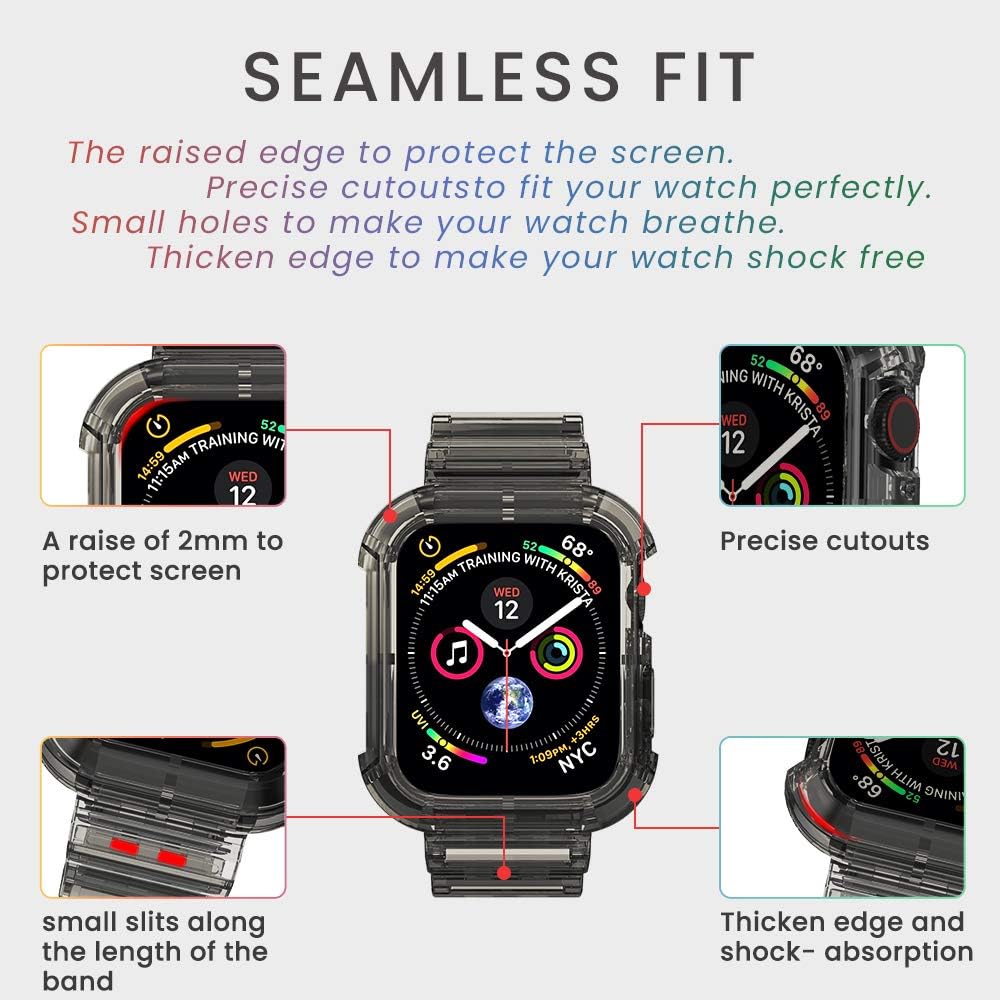 NotoCity Apple Strap Compatible with Apple Watch Series 8/7/6/5/4/3/SE with Bumper Case - Image 5