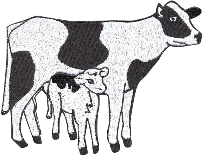 Fan O Menal Applicazione Haifischtech In Gomma Con Scritta In Inglese Mucca Con Vitello Easybiz Misura 13 X 9 5 Cm Circa 04159 Amazon It Abbigliamento