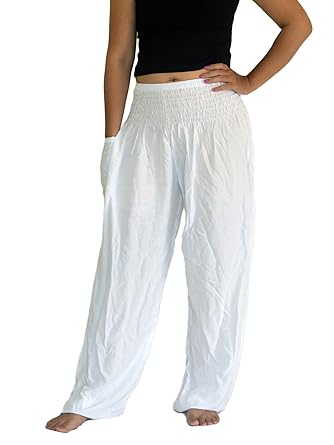 Image result for Orient Trail Women's Smocked Waist Tribal Elephant Yoga Harem Pants US Size 6-22 | The Best Bump-Friendly Amazon Finds featured Alabama blogger My Life Well Loved #maternity #pregnancy