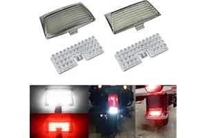 Akmties Fender tip led Brake light for Electra Glide Classic Electra Glide Touring Tour Ultra Limited FLHTC Road King (Red+White)