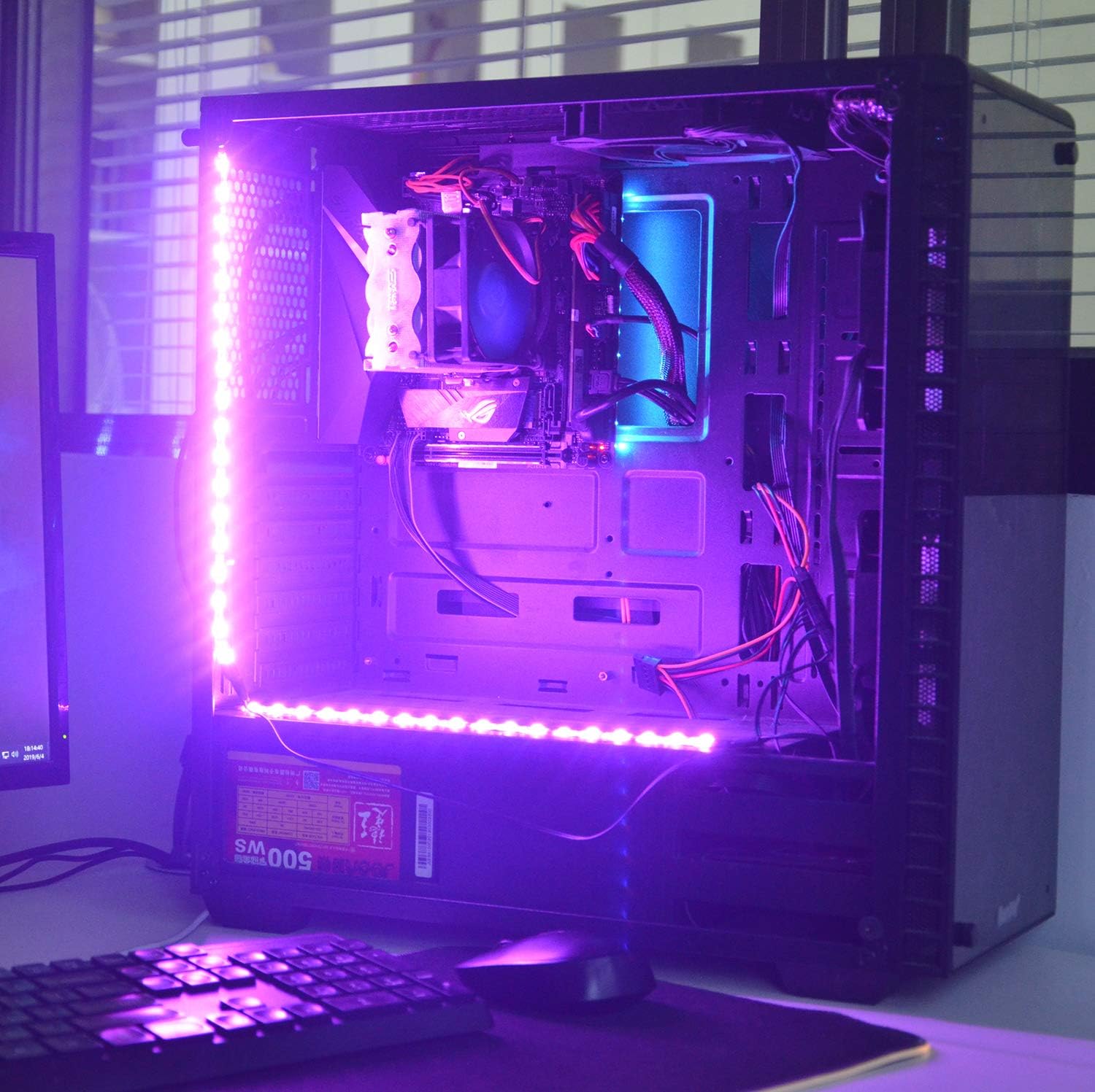 Ubanner PC LED Flexible Light Strip Computer Lighting Pink with Magnetic for PC Case Computer Lighting Kit - Image 5