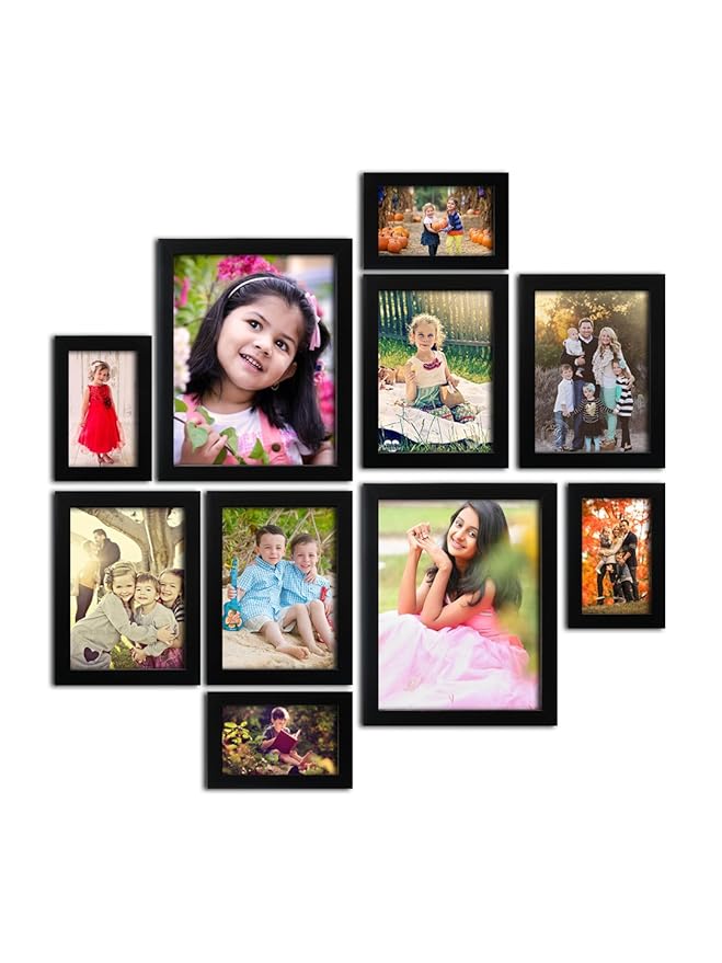 Buy Random Photo Frames (Synthetic Wood, 34 cm X 26 cm X 14.5 cm, Black