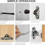 SUHAI 6 Packs Furniture Straps Metal Wall Anchor Anti-Tip Kit view 3