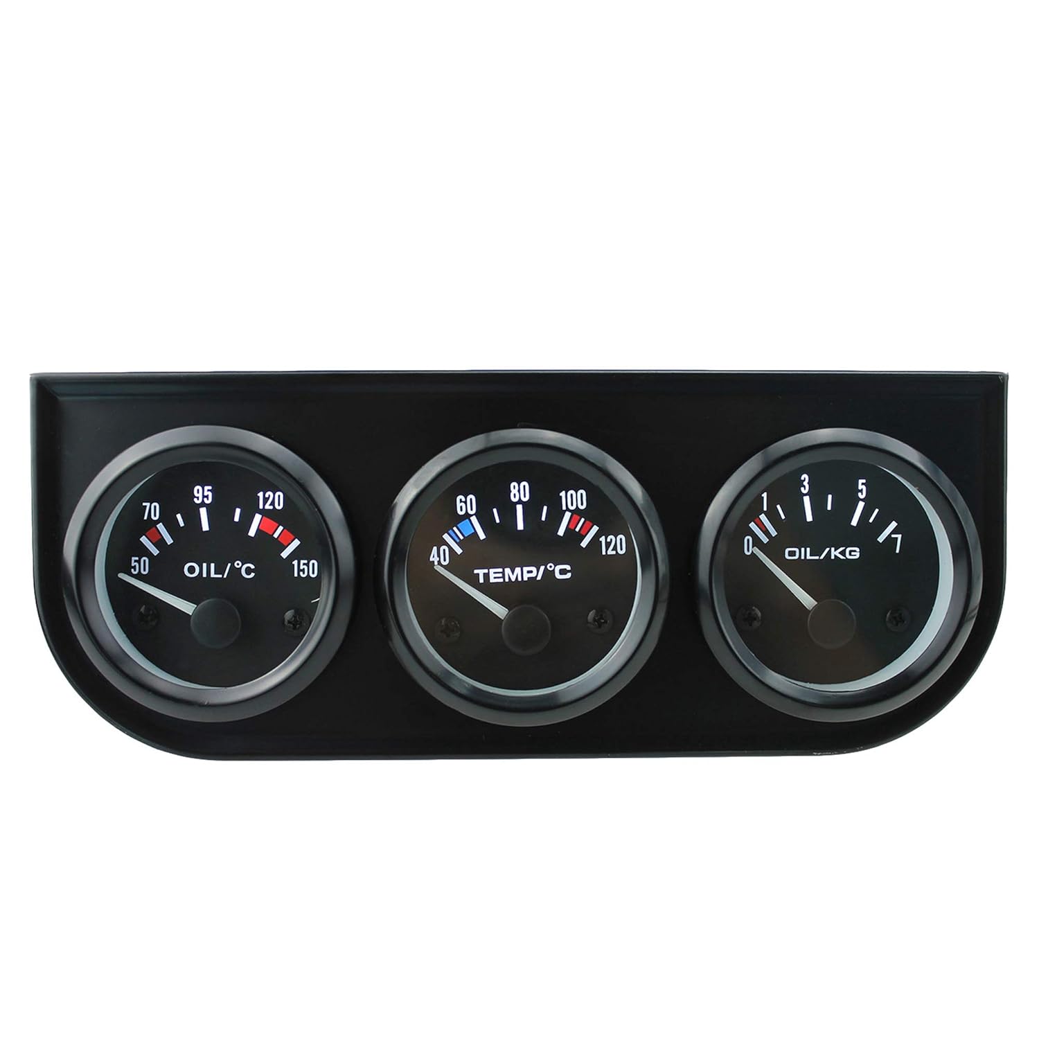Amazon Co Jp Iztoss 三重キット油計油圧計 水温計 温度センサ三重車のダッシュボードの車のダッシュボード52 Mmの 車 バイク
