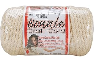 PEPPERELL CRAFTS Pepperell 6mm Bonnie Macramé Craft Cord, 100-Yard, Flesh/Cream