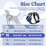 rabbitgoo Dog Harness Medium Adjustable Front Back Clips Reflective Blue M view 2