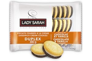 Lady Sarah Sandwich Cookies - Vanilla & Chocolate Cream Cookies Snacks 300g