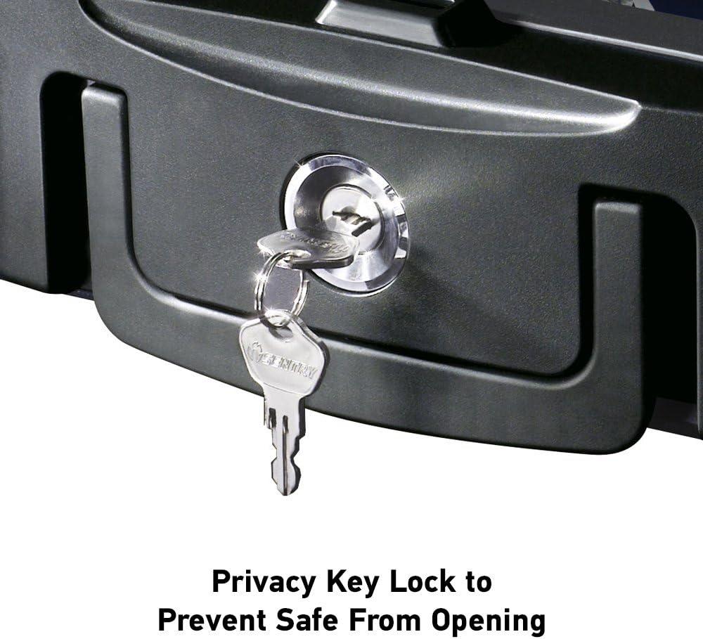 SentrySafe H0100 Fireproof Waterproof Box with Key Lock, 0.17 Cubic Feet, Black: Home Improvement