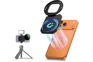 67mm Universal Magnetic Lens Filter Adapter for iPhone Air 17 16 Pro Max Plus, iPhone Lens Filter Ring with 1/4-20” Tripod Sc