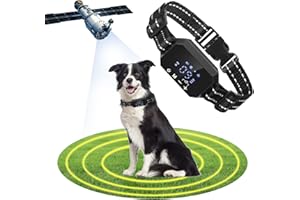 FULUPET GPS Wireless Dog Fence System, Wireless Dog Collar Fence System, LED Touch Screen Waterproof Rechargeable Collar, Adjustable Warning Strength Harmless for All Dogs