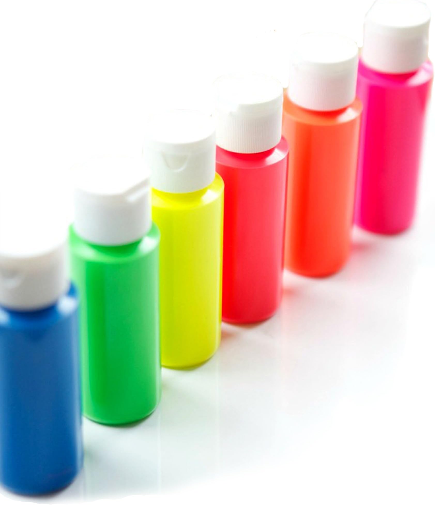 Huuman Body Paint Kit - Blacklight Reactive Neon Acrylic Set for Sensory, Face, Finger, Rave Gear, Makeup, Art and Wall Painting