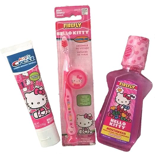 Hello Kitty Tooth Care Complete Three Piece Bundle with