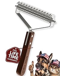 Extra Large 2-Sided Undercoat Rake for Dogs