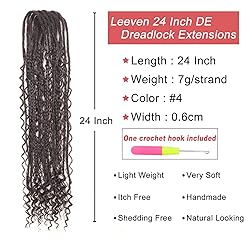 Leeven Chocolate Brown Boho Dreadlock Extensions 24