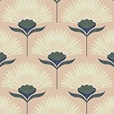 Safiyya Peel and Stick Wallpaper Boho Geometric Floral Contact Paper | Modern Art Deco Wallpaper for Bedroom Living Room Removable Self Adhesive Vinyl Contact Paper for Cabinets 17.3"x78.7"