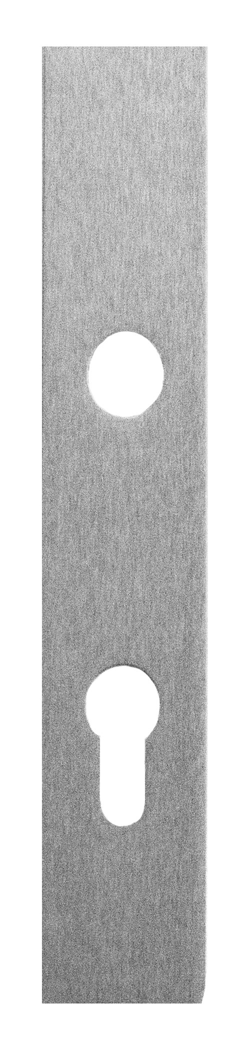 ALPERTEC Flat Long Plate Pair Stainless Steel Colour for Front Doors Door Handle Set Door Fittings Door Handle Space, 72 mm, PZ 32458045 K1