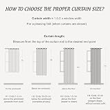 PONY DANCE Blackout Thermal Curtain 2 Panels 55 x 94 Inches Grey Eyelet Top view 9