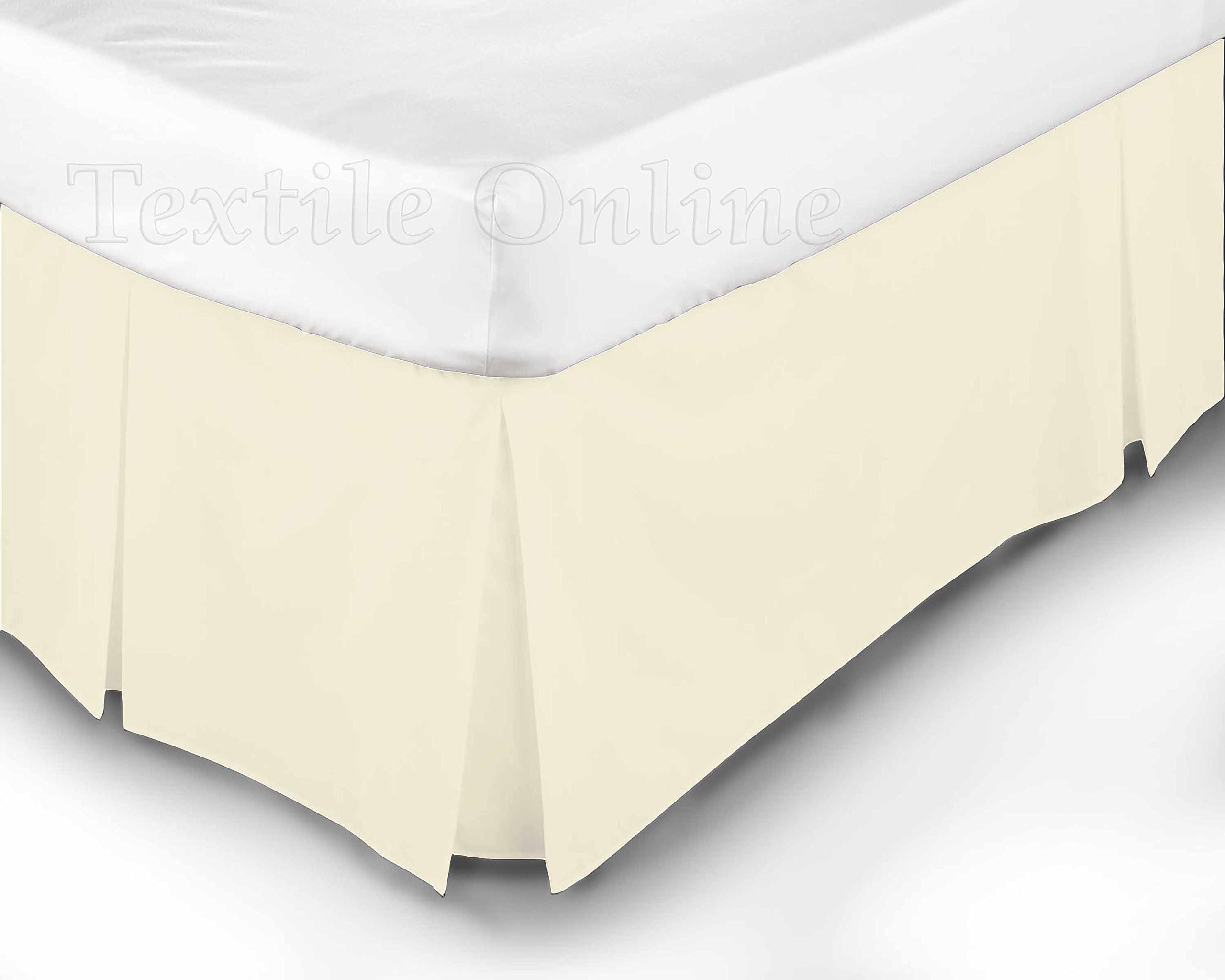 Textile Online Luxury 68 Pick Poly-Cotton Base Valance Sheet Cream (Pillow Case)