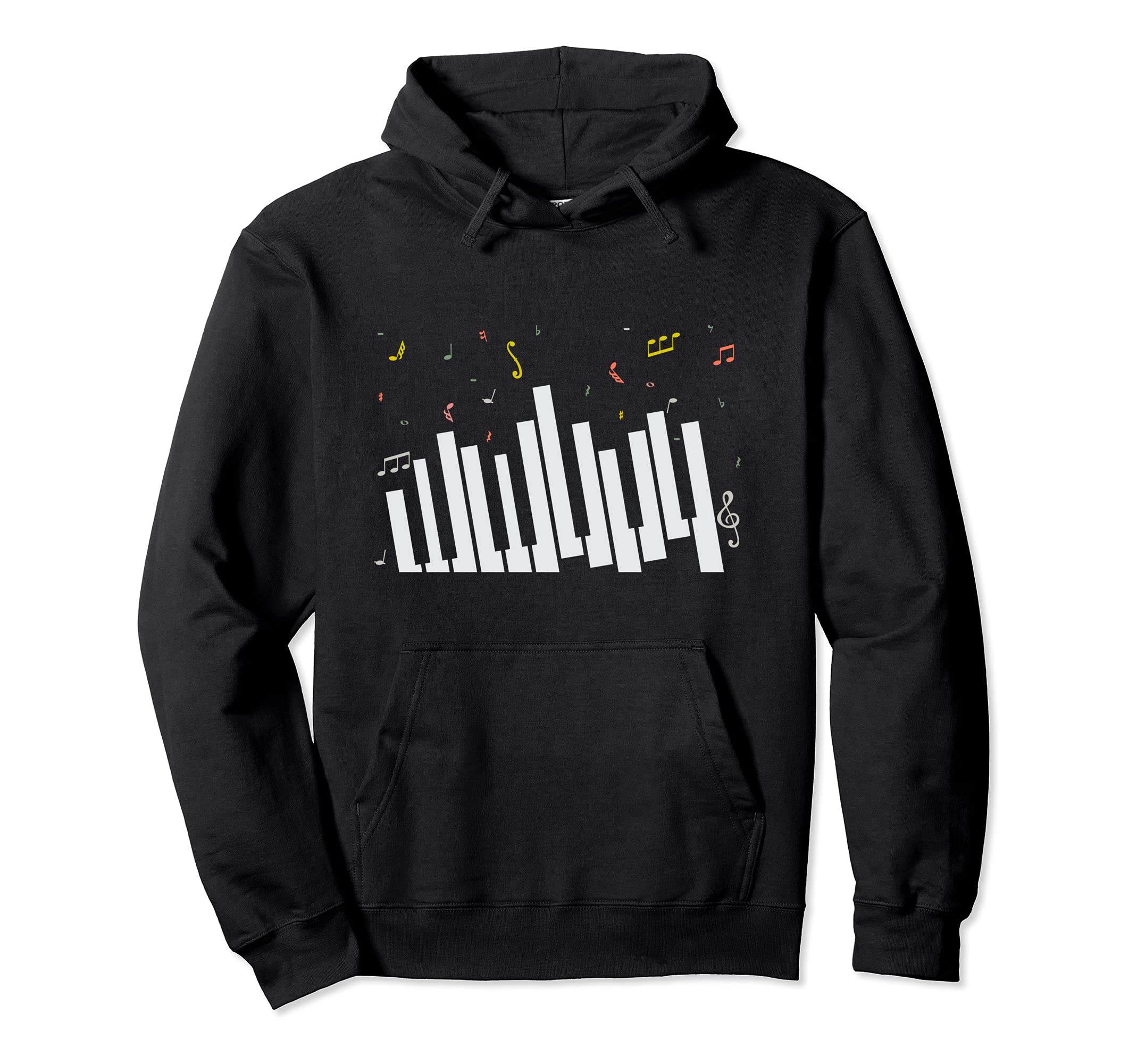 Classical Music Instrument Piano Keyboard Music Notes Piano Pullover Hoodie