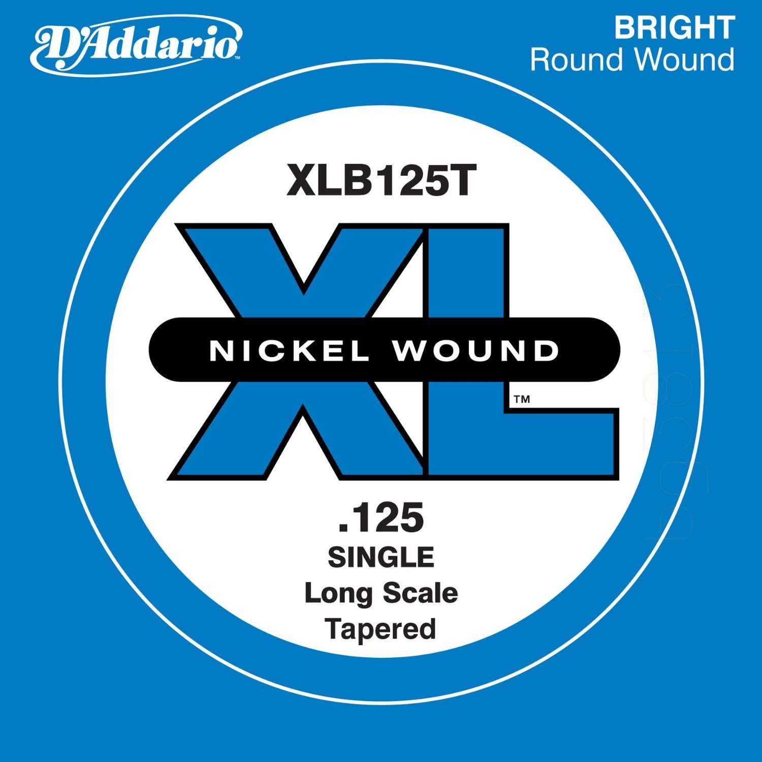 D'Addario .125 Long Scale Nickel Wound Tapered Single String for Bass Guitar