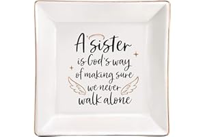 ElegantPark Jewelry Dish Sister Gifts from Sister Birthday Gifts for Women Christmas Valentines Day Friend Jewelry Decorative