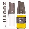 Zuutii Olive Oil Dispenser, Drip Free Spout Oil Dispenser Bottle for Kitchen Glass Oil and Vinegar Dispenser Olive Oil Bottle Cooking Oil Dispenser Soy Sauce Dispenser Oil Container Gray