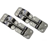 H. Bowes 2 Pack: RV T-Style Door Holder Catch 3-1/2" for Latch Holder Camper Trailer Cargo Hatch Black