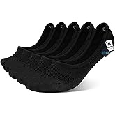 BRISIRA Bamboo Viscose Compression No Show Socks Men Women 5 Pairs Loafer Sneakers Low Cut Invisible Sock With Non Slip Grips