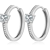 ZDaoBen Simple Hoop Earrings for Women, Hypoallergenic Hoops Jewelry Huggies Sleeper Earrings 925 Sterling Silver Ear Post 18MM 20MM 25MM