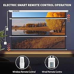 WASJOYE Motorized Projector Screen 100" - 8K
