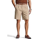 COOFANDY Men's Casual Shorts Pleated Front 9" Linen Textured Dress Shorts