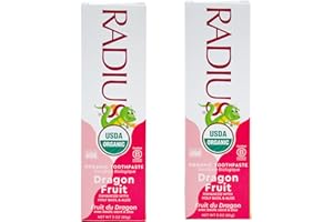 RADIUS USDA Organic Kids Toothpaste 3oz Non Toxic Chemical-Free Gluten-Free Designed to Improve Gum Health for Children's 6 M