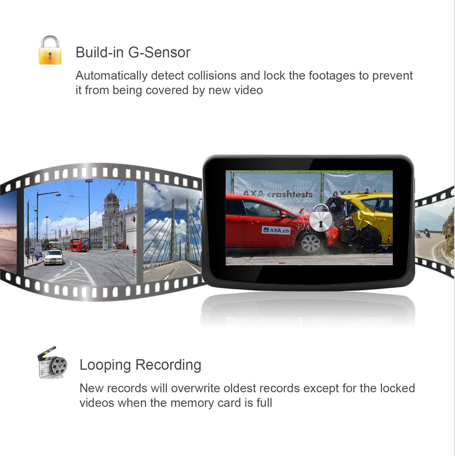 Car Dash Cam Raynic Dashboard Camera Recorder 3\