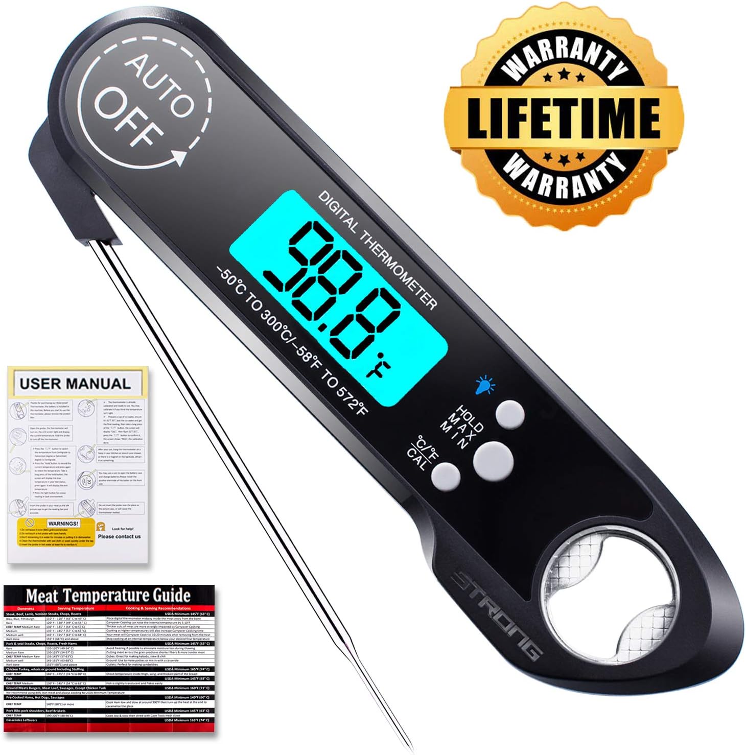 Digital Instant Read Meat Thermometer, 2019 UPGRADED 100