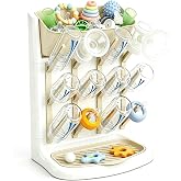 GoMaihe Baby Bottle Drying Rack: Space Saving Vertical Bottle Dryer Holder | Baby Accessories Storage Stand Organize Brushes Pacifiers on Countertop - BPA-Free - Beige