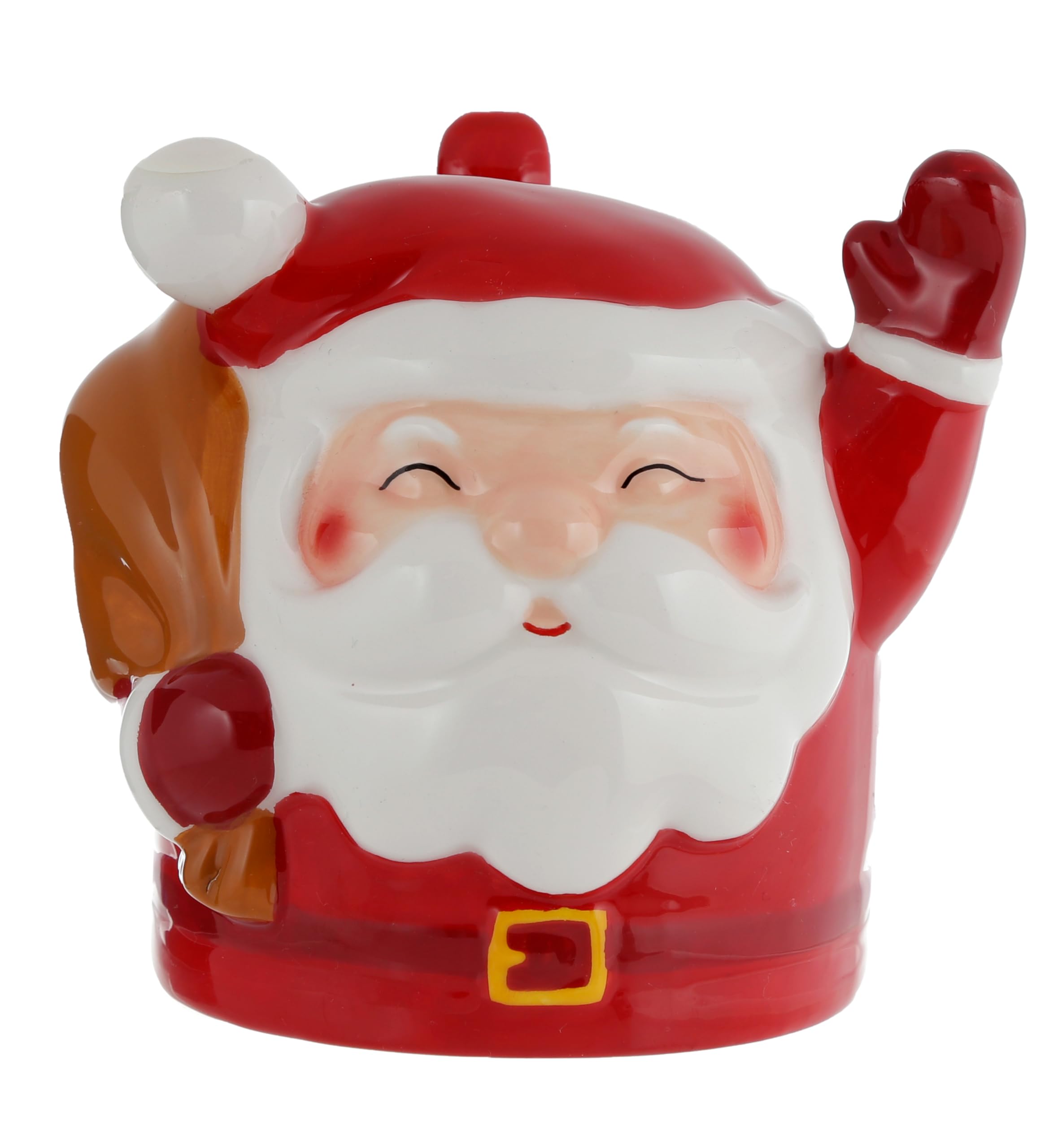 Puckator Christmas Santa Upside Down Ceramic Shaped Tea Coffee Mug - Funny Home Accessories - Cute Gifts for Girlfriend - Large Mugs for Men Women Hot Drinks - Cups Presents Secret Santa Gift Cup Set