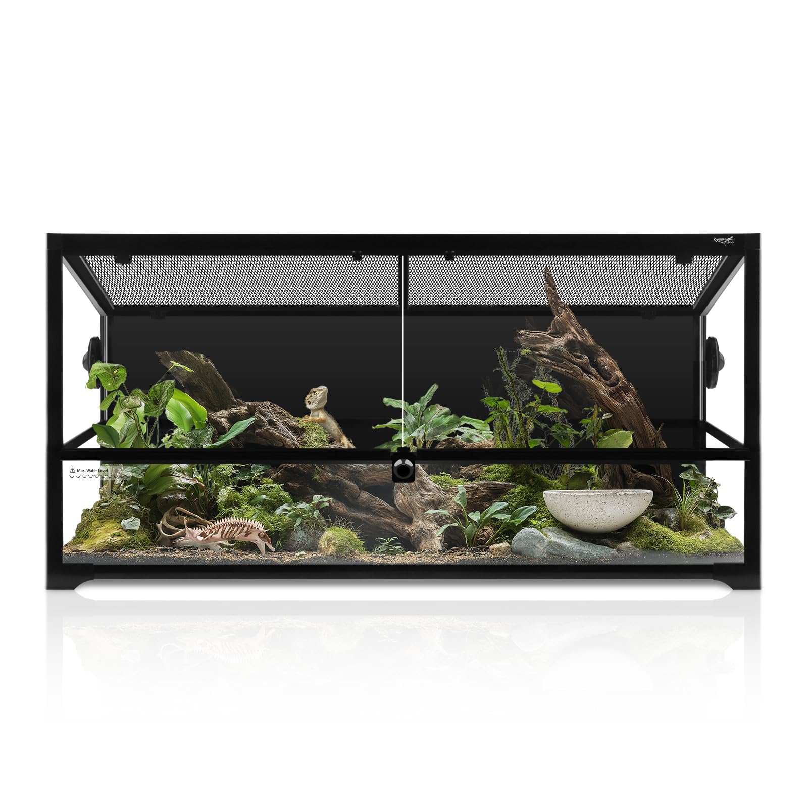 Photo 1 of **MISSING PARTS**
50 Gallon Reptile Tank Large Full Glass Terrarium, Bearded Dragon Tank Front Opening Reptile Enclosure Cage with Anti Escape Ventilated Top Lid for Snake Gecko Lizard Turtle 36''x18''x18''