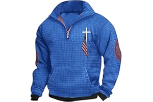 Hugncmy Button up Sweater for Men Long Sleeve Corduroy Shirt Lapel Collar Pullover Mock Neck Mens Gifts for Christmas