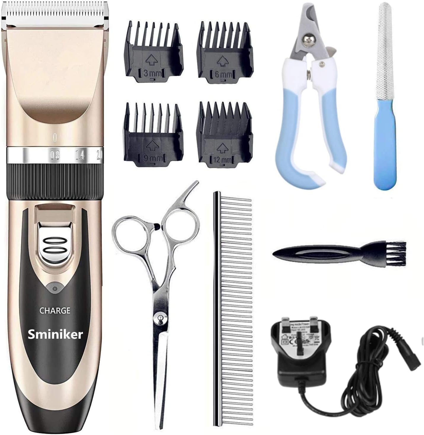 sminiker low noise cordless dog clippers