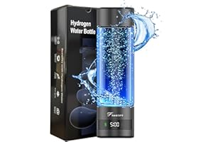 FRUAROS Hydrogen Water Bottle Generator, Portable Hydrogen Water Machine, Hydrogen Rich Water for Energy & Hydration, Healthy Gift (Black)