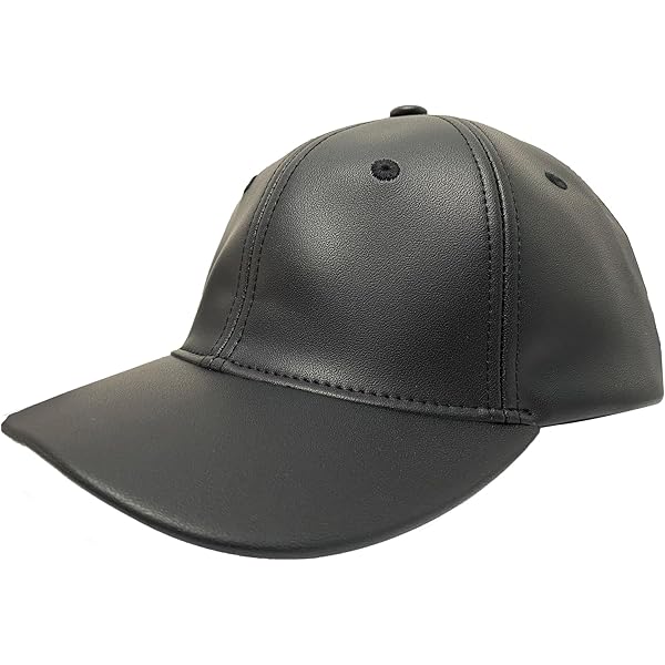 帽子 beeden LEATHER LOGO BASIC CAP BLACK Zessano Genuine Leather Unisex Baseball Cap - 100% Sheep Leather