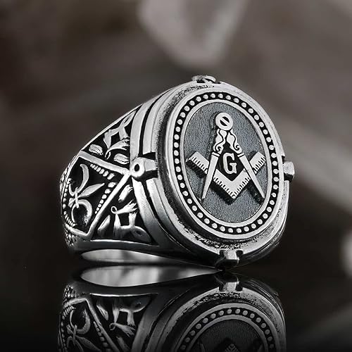 Blue Lodge Masonic Ring, Mason Ring, Freemason Statement Ring